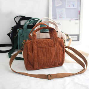 Retro Corduroy Crossbody Bag