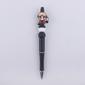 Halloween Pumpkin Spider Silicone Beaded Pen(MOQ:3)