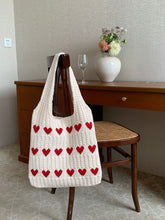 Load image into Gallery viewer, Flower Knitted Large Single Shoulder Bag
