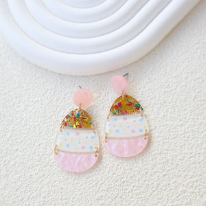 Easter Acrylic Egg Earrings(moq:2)