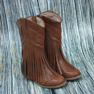 Kid Tassel Heart Wings Boots