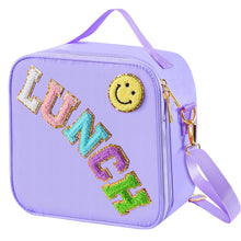 Load image into Gallery viewer, Nylon Embroidered Smiley Face Lunch Bag
