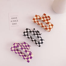 Load image into Gallery viewer, Acrylic Plaid Hair Clip|3pcs
