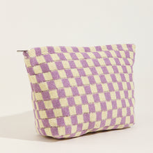 Load image into Gallery viewer, Checkered Print Cosmetic Bag
