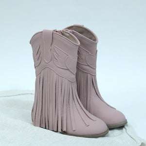 Kid Tassel Heart Wings Boots