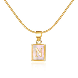 English Letter Pendant Necklace