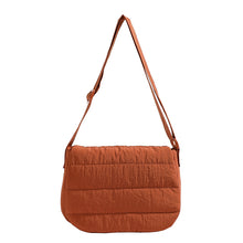 Load image into Gallery viewer, Solid Minimalist Foldover Puffer Crossbody Bag
