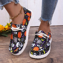 Load image into Gallery viewer, Halloween Pumpkin Print Loafers
