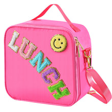 Load image into Gallery viewer, Nylon Embroidered Smiley Face Lunch Bag
