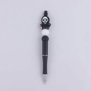 Halloween Pumpkin Spider Silicone Beaded Pen(MOQ:3)