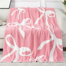 Load image into Gallery viewer, Half-Fleece Bow Blanket
