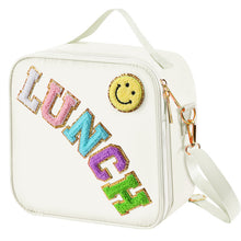 Load image into Gallery viewer, Nylon Embroidered Smiley Face Lunch Bag
