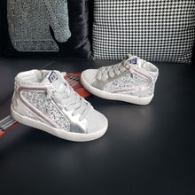 Load image into Gallery viewer, Children&#39;s Sequin Star High Top Sneakers
