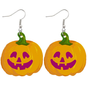 Halloween Faux Leather Earrings（MOQ3, color can mix）