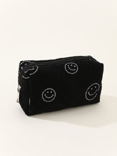 Load image into Gallery viewer, Smiley Corduroy Cosmetic Bag
