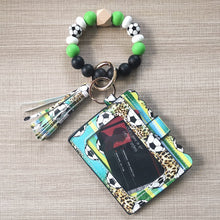 Load image into Gallery viewer, Volleyball Silicone Bead Bracelet Keychain
