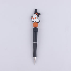 Halloween Pumpkin Spider Silicone Beaded Pen(MOQ:3)