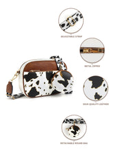 Load image into Gallery viewer, Cow Print Crossbody Bag
