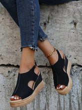 Load image into Gallery viewer, Open Toe Strap Roman Heel Sandals
