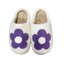 Load image into Gallery viewer, Fuzzy Flower Pattern Homewear Slippers
