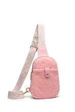 Load image into Gallery viewer, Plush Crossbody Bag With Colorful Shoulder Straps
