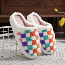 Load image into Gallery viewer, Rainbow Checkered Slippers
