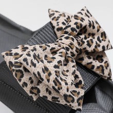 Load image into Gallery viewer, EVA Leopard Bow Sandals
