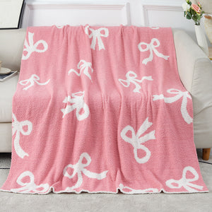 Half-Fleece Bow Blanket