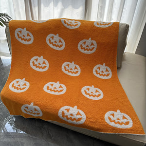 Halloween Theme Hlaf Fleece Blanket