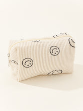 Load image into Gallery viewer, Smiley Corduroy Cosmetic Bag
