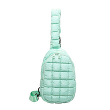 Load image into Gallery viewer, Four Leaf Clover Zipper Quilted Puffer Crossbody Bag
