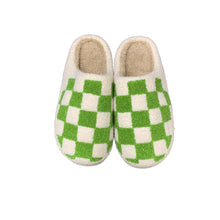 Load image into Gallery viewer, Checkerboard Plush Slippers
