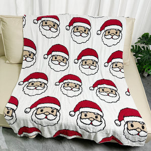 Chrismas Theme Half-Fleece Blanket