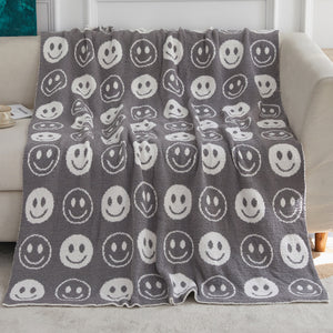 Half-Fleece Smiley Blanket