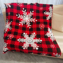 Load image into Gallery viewer, Chrismas Theme Half-Fleece Blanket
