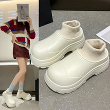 Load image into Gallery viewer, Waterproof Thick Sole Ribbed Ankle Shoes
