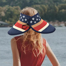 Load image into Gallery viewer, Stars Stripes Straw Hat
