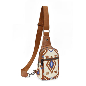 Multi-zip Canvas Crossbody Bag