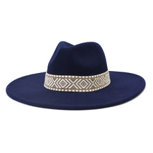 Load image into Gallery viewer, Flat Brim Straight Brim Jazz Hat
