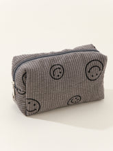 Load image into Gallery viewer, Smiley Corduroy Cosmetic Bag
