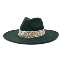 Load image into Gallery viewer, Flat Brim Straight Brim Jazz Hat
