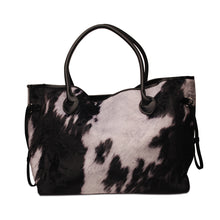 Load image into Gallery viewer, Large-Capacity Plush Cow Print Tote Bag
