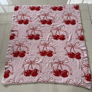 Half-Fleece Bow Blanket