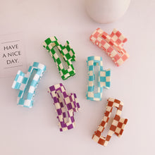 Load image into Gallery viewer, Acrylic Plaid Hair Clip|3pcs
