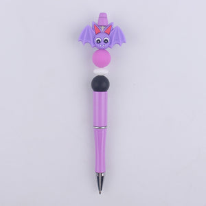 Halloween Pumpkin Spider Silicone Beaded Pen(MOQ:3)