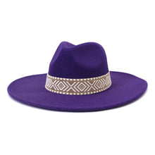 Load image into Gallery viewer, Flat Brim Straight Brim Jazz Hat
