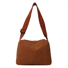 Load image into Gallery viewer, Wide Belt Square Corduroy Shoulder Bag
