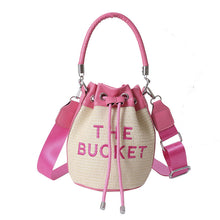 Load image into Gallery viewer, Straw Bucket Bag
