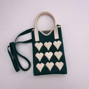 Knitted Small Square Bag Crossbody Bag