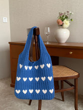 Load image into Gallery viewer, Flower Knitted Large Single Shoulder Bag
